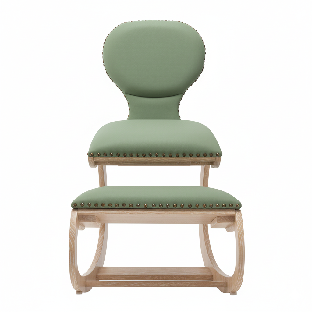 Prana Series flexible kneeling chair – minimalist, portable, for daily home wellness and meditation.